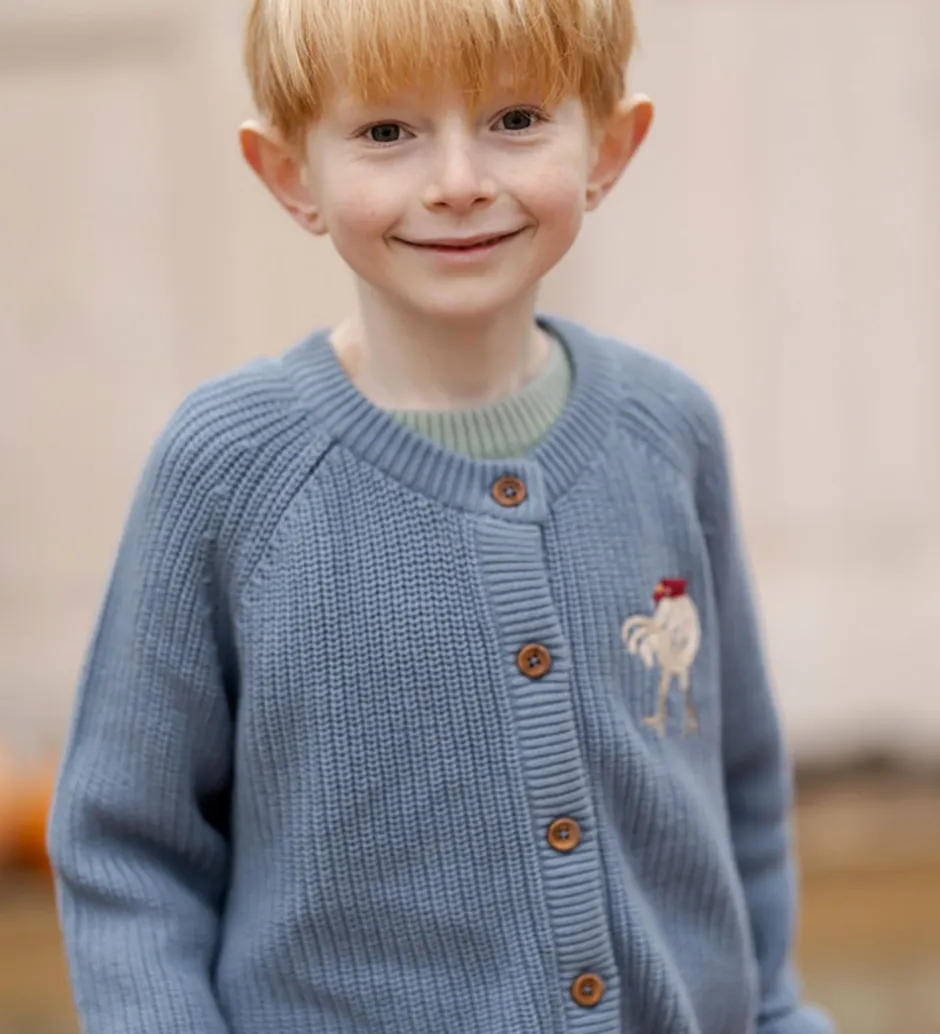 Striktrøjer|Hanevild Cardigan - Strik - Kaj - Blue Blizzard