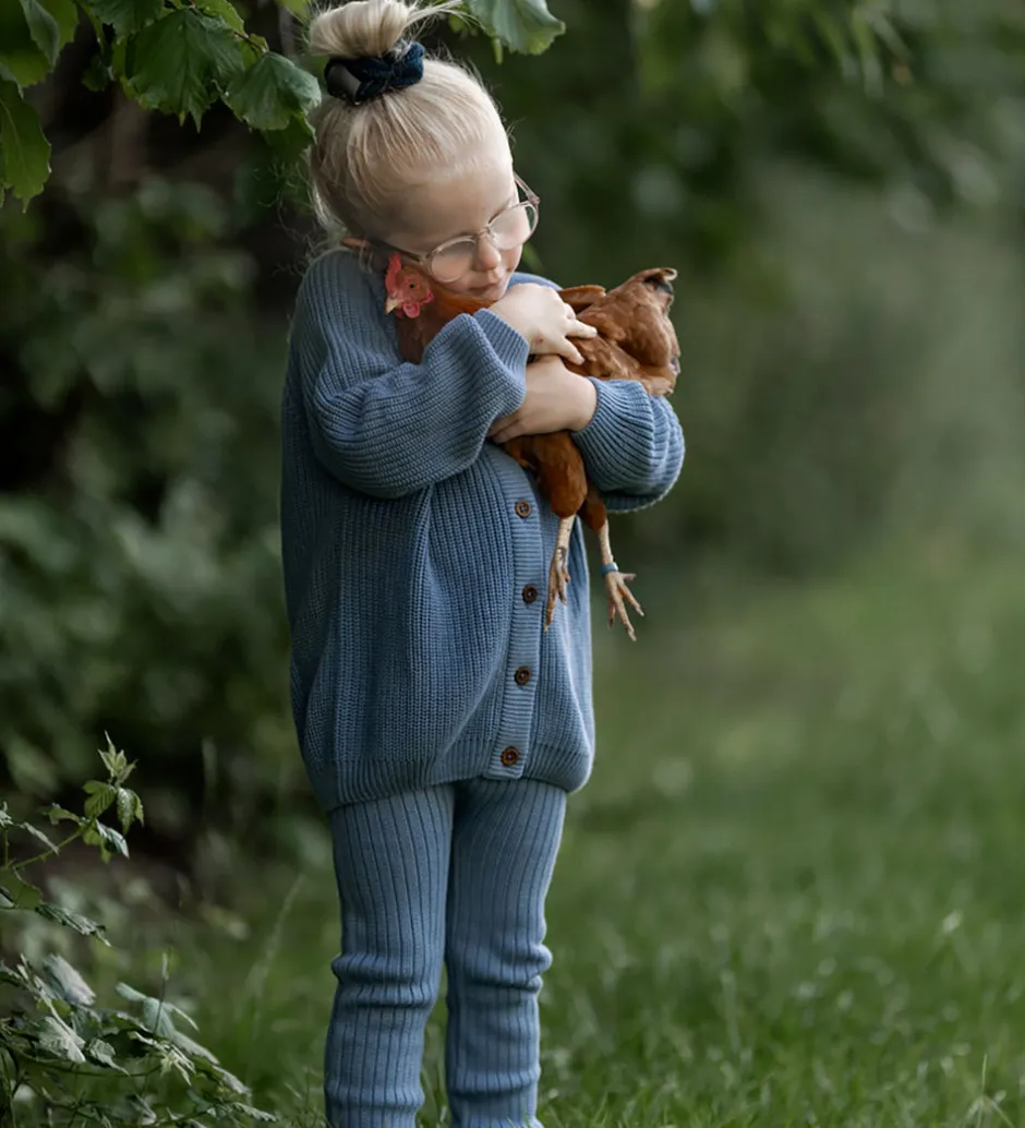 Striktrøjer|Hanevild Cardigan - Strik - Kaj - Blue Blizzard