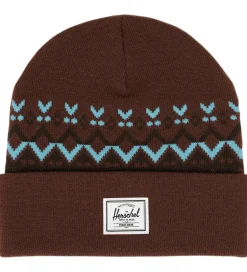 Huer Og Hatte|Unisex-Tøj|Herschel Hue - Strik - Elmer - Bitter Chocolate/ Fair Isle