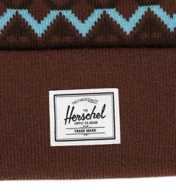 Huer Og Hatte|Unisex-Tøj|Herschel Hue - Strik - Elmer - Bitter Chocolate/ Fair Isle