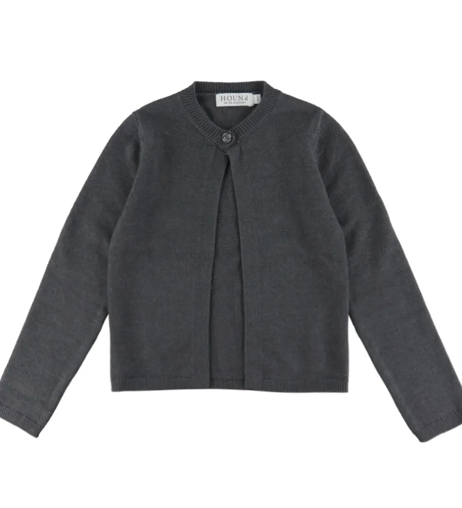Striktrøjer|Hound Cardigan - Strik - HdLaura - Mørkegråmeleret