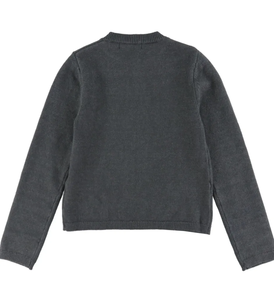 Striktrøjer|Hound Cardigan - Strik - HdLaura - Mørkegråmeleret