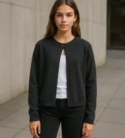 Striktrøjer|Hound Cardigan - Strik - HdLaura - Mørkegråmeleret