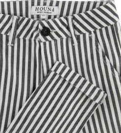 Konfirmationstøj|Hound Chinos - Hvid/Gråstribet