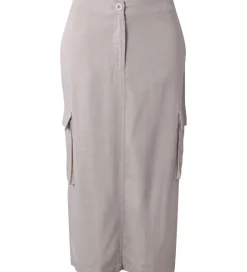 Nederdele|Hound Nederdel - Viskose/Hør - Bone White