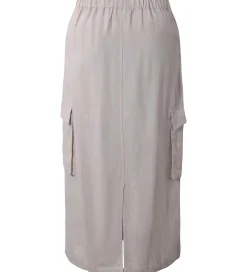 Nederdele|Hound Nederdel - Viskose/Hør - Bone White