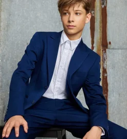 Konfirmationstøj|Hound Skjorte - All Over Print - Hvid m. Blå