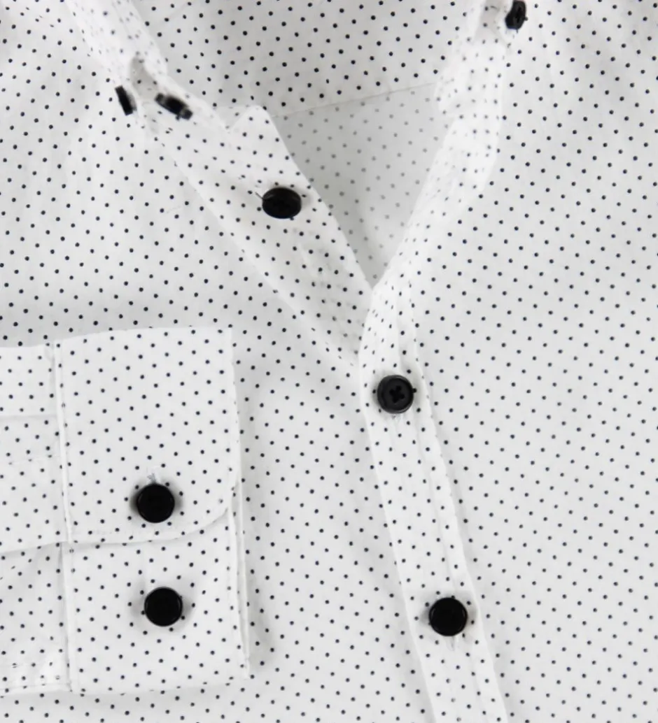 Konfirmationstøj|Hound Skjorte - Hvid m. Prikker