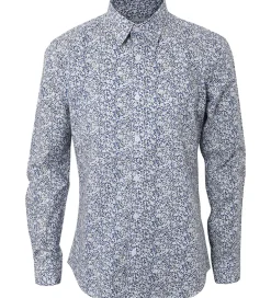 Konfirmationstøj|Hound Skjorte - Hvid/Blå m. Blomster