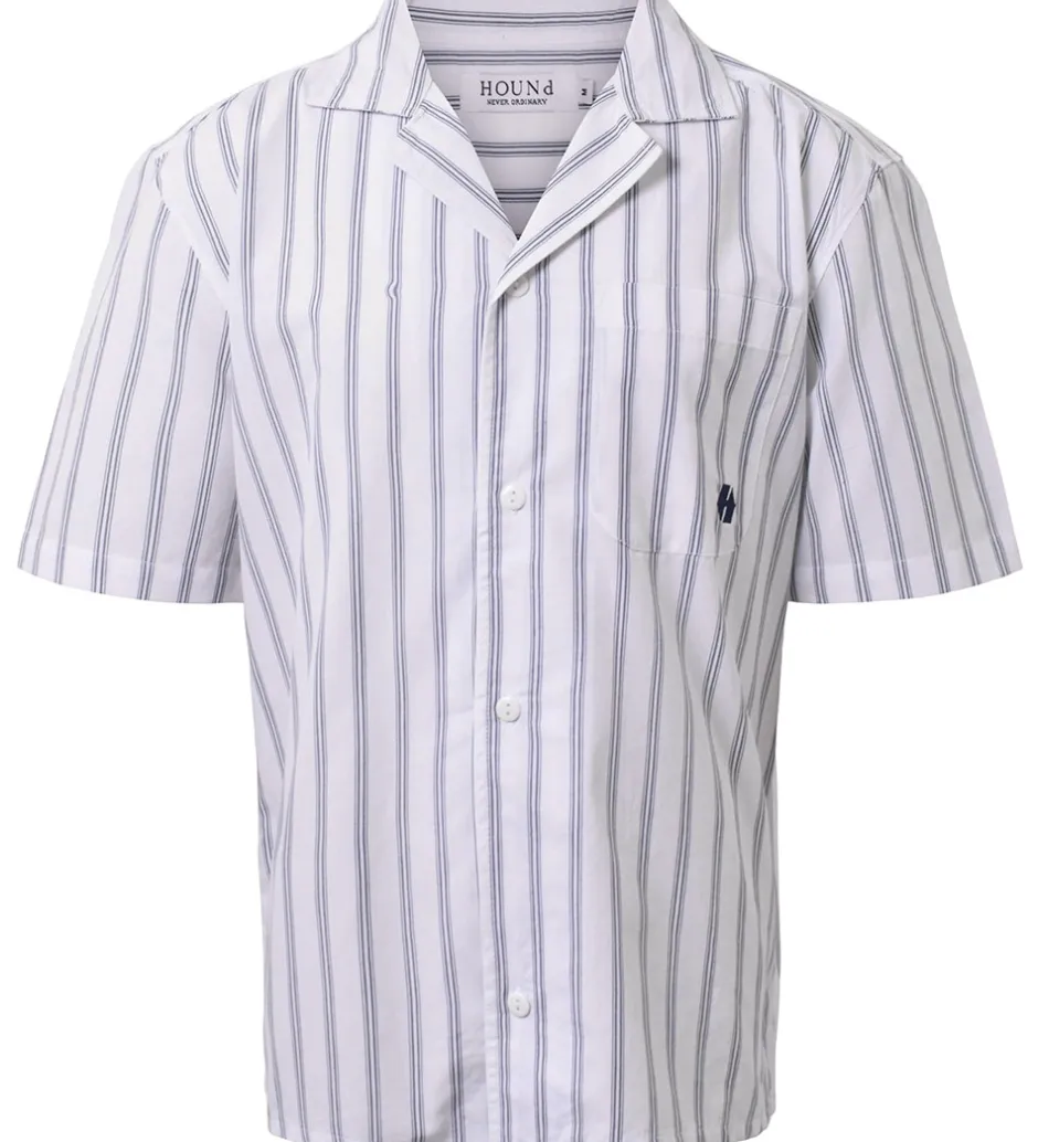 Skjorter|Konfirmationstøj|Hound Skjorte - Striped - Hvid/Navy