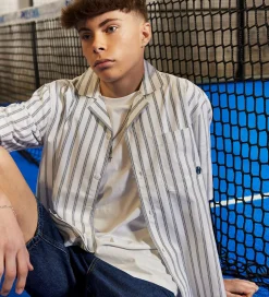 Skjorter|Konfirmationstøj|Hound Skjorte - Striped - Hvid/Navy