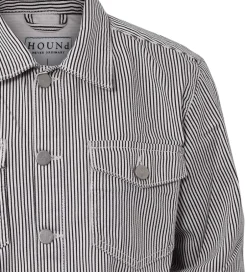 Konfirmationstøj|Hound Skjorte - Striped Overshirt - Black/Off White