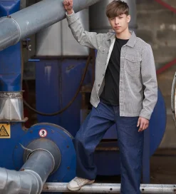 Konfirmationstøj|Hound Skjorte - Striped Overshirt - Black/Off White