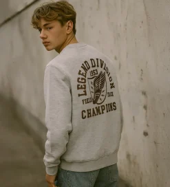 Sweatshirts|Hound Sweatshirt - Crew - Lys Grå Meleret