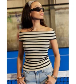 Toppe|Hound Top - Rib - Striped