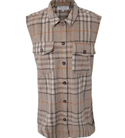 Veste|Hound Vest - Plaid - Sand m. Tern