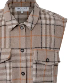 Veste|Hound Vest - Plaid - Sand m. Tern