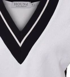 Veste|Hound Vest - Strik - Hvid m. Navy