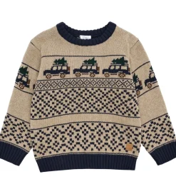 Bluser|Juletøj|Hust and Claire Bluse - Strik - HCPelle - Jeep - Biscuit m. Jeep