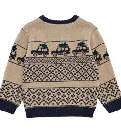 Bluser|Juletøj|Hust and Claire Bluse - Strik - HCPelle - Jeep - Biscuit m. Jeep