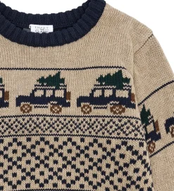 Bluser|Juletøj|Hust and Claire Bluse - Strik - HCPelle - Jeep - Biscuit m. Jeep