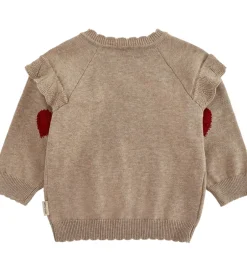 Bluser|Juletøj|Hust and Claire Bluse - Strik - HCPusle - Biscuit m. Hjerte