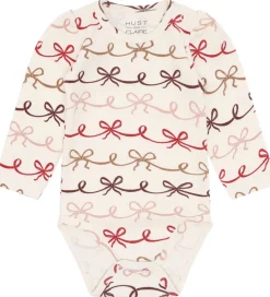 Juletøj|Bodyer|Hust and Claire Body l/æ - Rib - HCBritt - Sugar m. Sløjfer