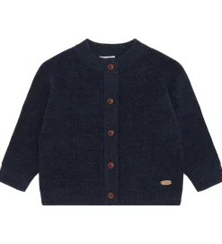 Cardigans|Hust and Claire Cardian - Strik - HCCuri Jacket Wool - More Navy
