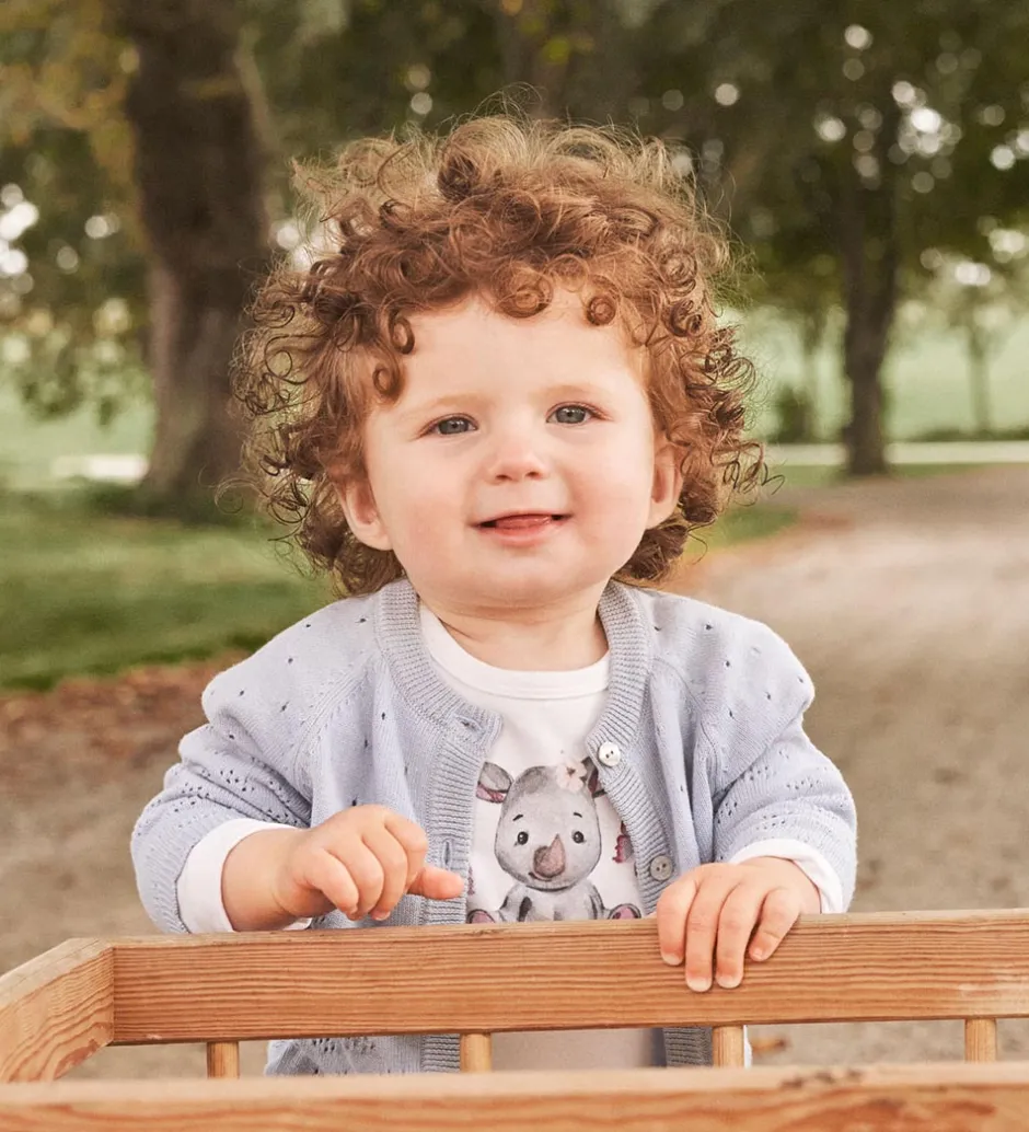 Striktrøjer|Hust and Claire Cardigan - Strik - HCCillja - Blue Flax