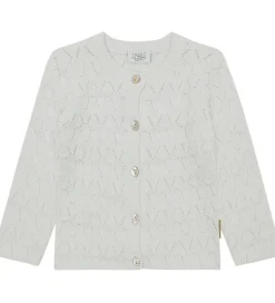 Striktrøjer|Hust and Claire Cardigan - Strik - Cilja - White m. Hulmønster