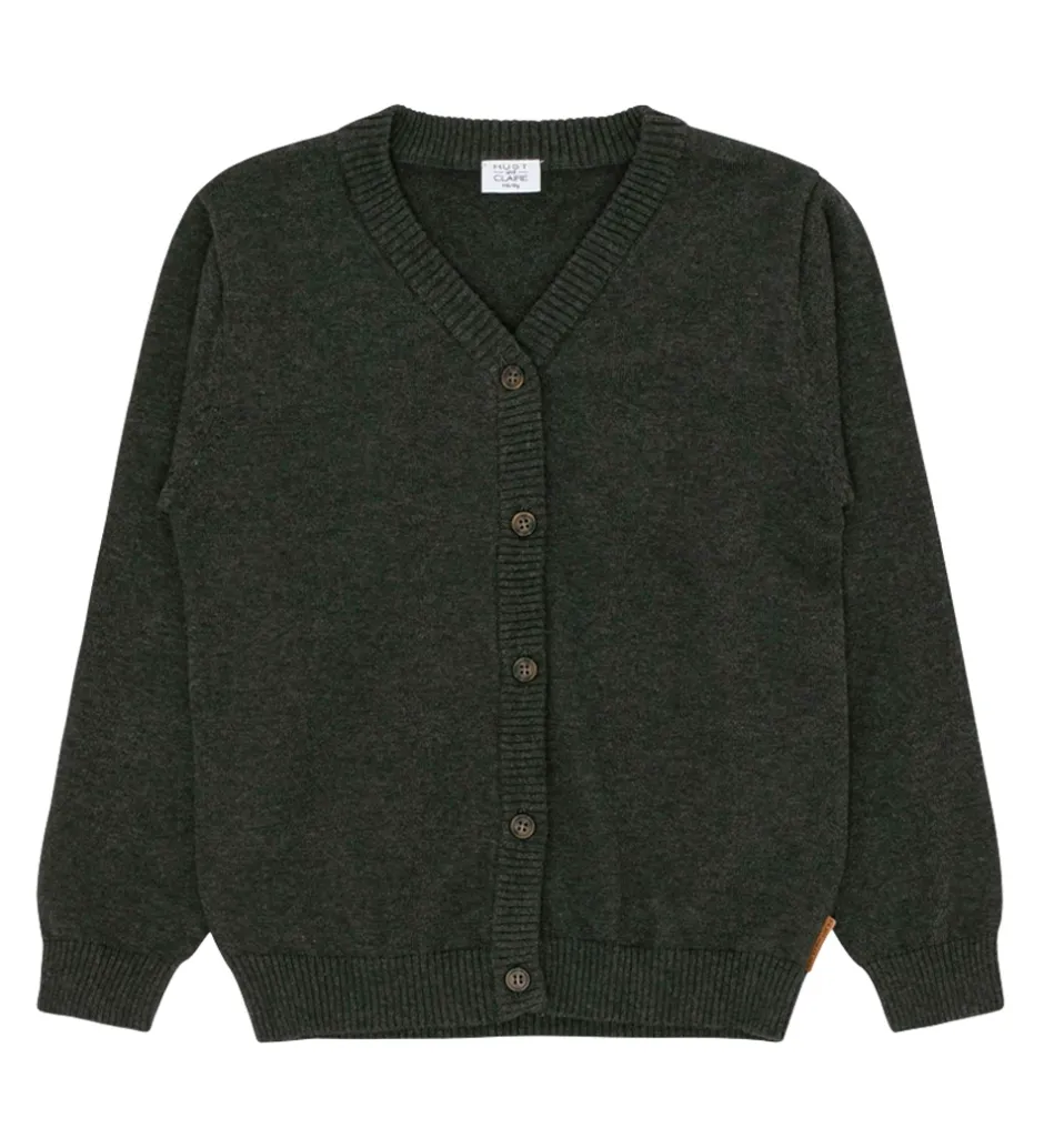 Striktrøjer|Hust and Claire Cardigan - Strik - Carsten - Koksgrå Melange