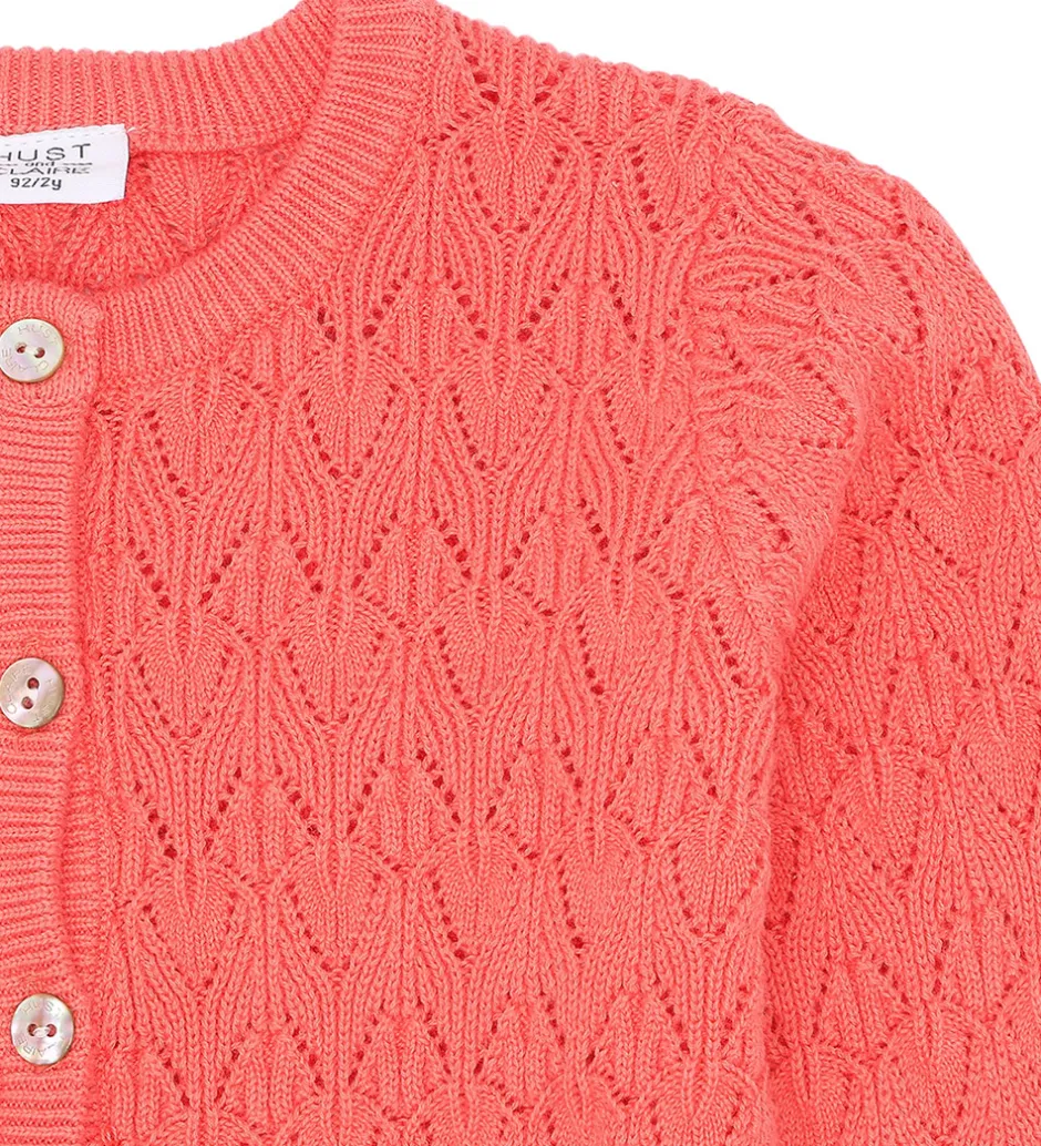 Striktrøjer|Hust and Claire Cardigan - Strik - Cilja - Wild Coral