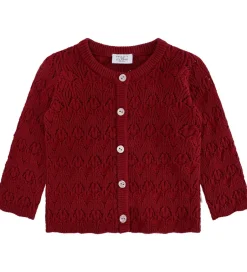 Juletøj|Cardigans|Hust and Claire Cardigan - Strik - HCCilja - Teaberry m. Hulmøns