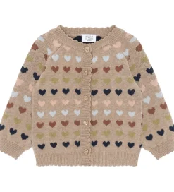 Cardigans|Hust and Claire Cardigan - HCCilja - Biscuit m. Hjerter