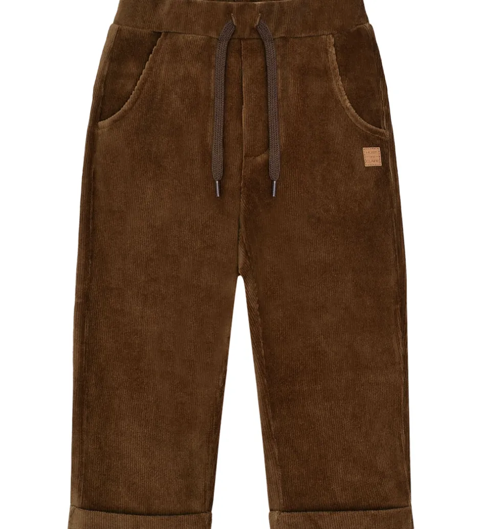 Bukser Og Jeans|Juletøj|Hust and Claire Fløjlsbukser - HCGarry Ottoman - Brown stone