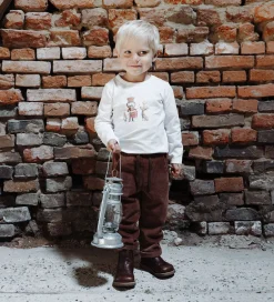 Bukser Og Jeans|Juletøj|Hust and Claire Fløjlsbukser - HCGarry Ottoman - Brown stone