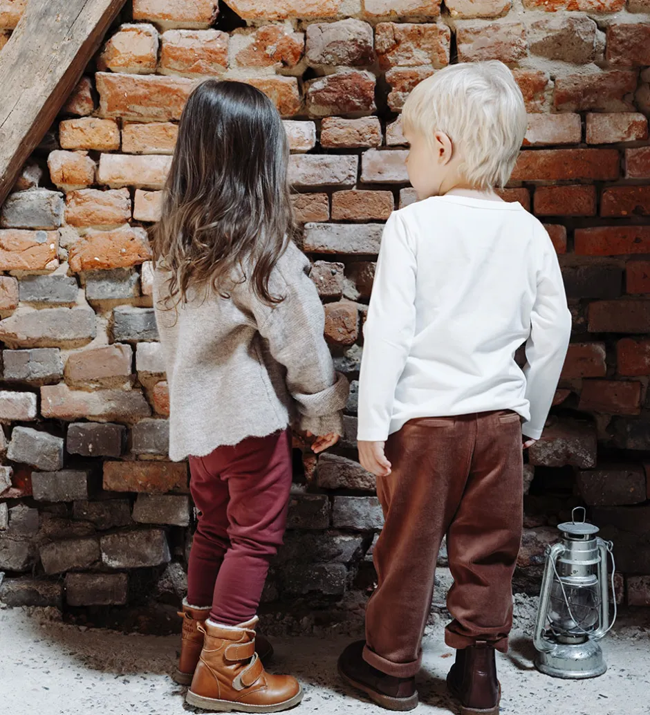 Bukser Og Jeans|Juletøj|Hust and Claire Fløjlsbukser - HCGarry Ottoman - Brown stone