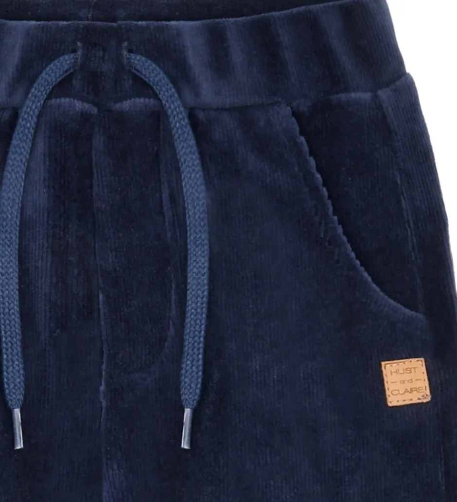 Bukser Og Jeans|Juletøj|Hust and Claire Fløjlsbukser - HCGarry Ottoman - More Navy