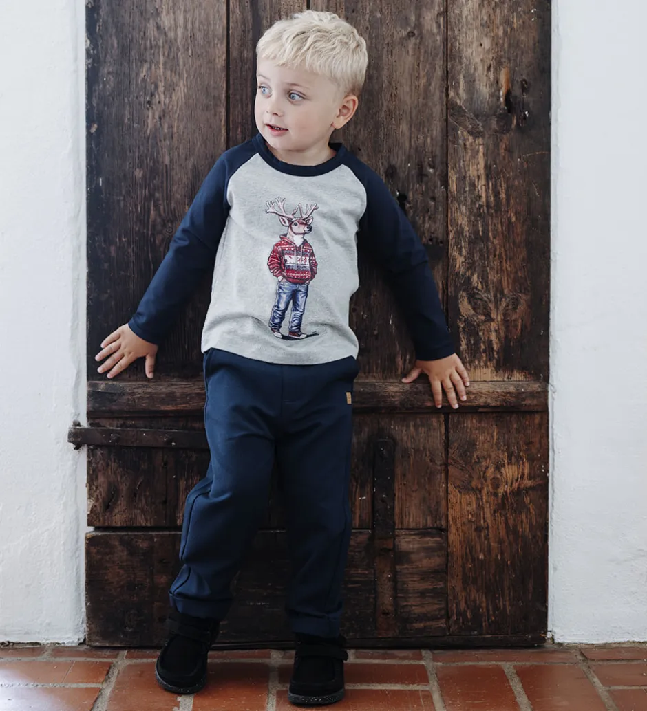 Bukser Og Jeans|Juletøj|Hust and Claire Fløjlsbukser - HCGarry Ottoman - More Navy