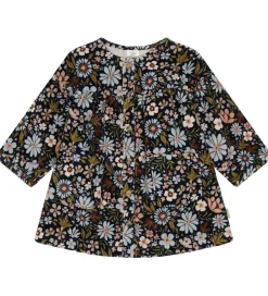 Kjoler|Hust and Claire Fløjlskjole - HCKaroline - Light Blue/Navy m. Bl