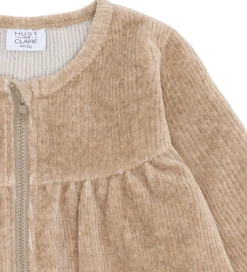 Kjoler|Hust and Claire Fløjlskjole - HCSicillia - Biscuit