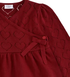 Kjoler|Juletøj|Hust and Claire Kjole - Strik - HCKarina - Teaberry m. Hulmønste