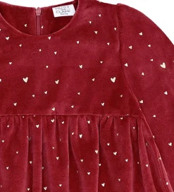 Kjoler|Juletøj|Hust and Claire Kjole - Velour - HCDonna - Teaberry m. Guld