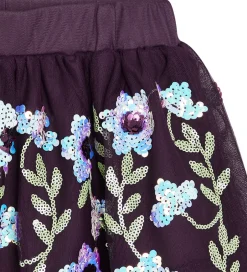 Nederdele|Hust and Claire Nederdel - Ninna - Dark Plum m. Palietter