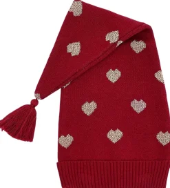 Unisex-Tøj|Juletøj|Hust and Claire Nissehue - HCFiliz - Teaberry m. Hjerter