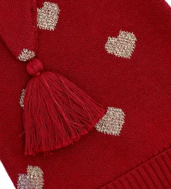 Unisex-Tøj|Juletøj|Hust and Claire Nissehue - HCFiliz - Teaberry m. Hjerter