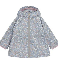 Sommerjakker|Hust and Claire Sommerjakke - HCObia - Blue Flint m. Blomster