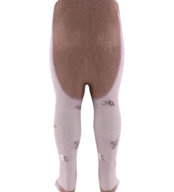 Strømpebukser|Hust and Claire Strømpebukser - Frankie - Purple Dove m. Blomste