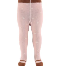 Strømpebukser|Hust and Claire Strømpebukser - Frankie - Dusty Rose m. Prikker