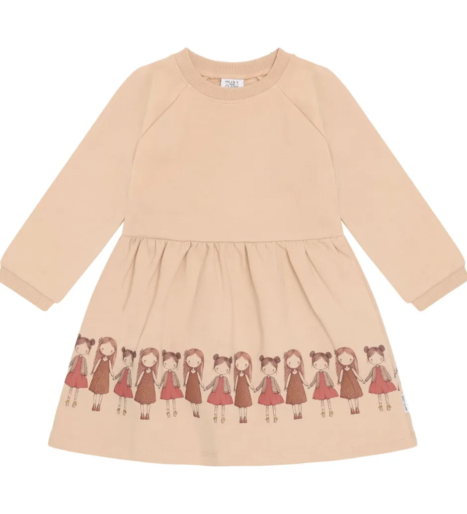 Kjoler|Hust and Claire Sweatkjole - HCDonna - Rugby Tan m. Piger